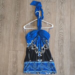 Cache Blue Embellished Bustier Camisole